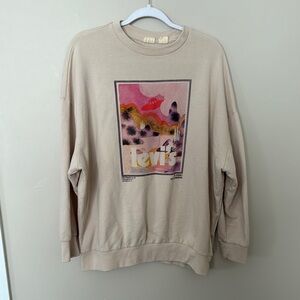 Levi's l Beige Graphic Sweatshirt